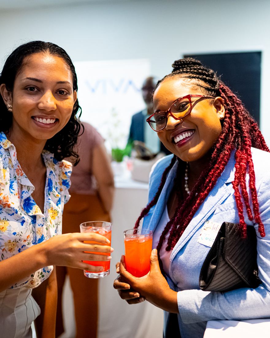Attendees in conversation at a Sip and Speak edition